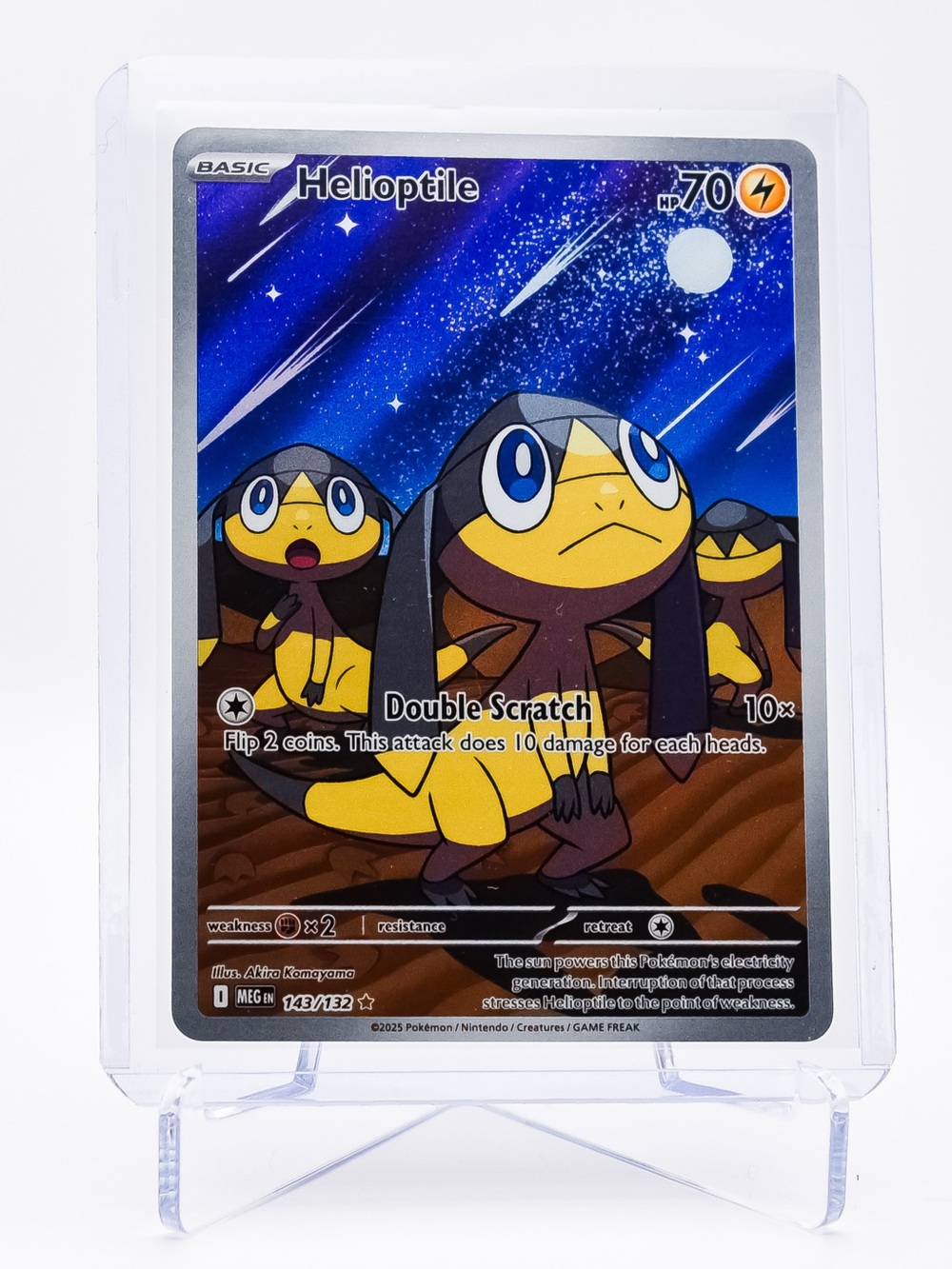 Pokemon Card Helioptile 143/132 Illustration Rare Mega Evolution NM